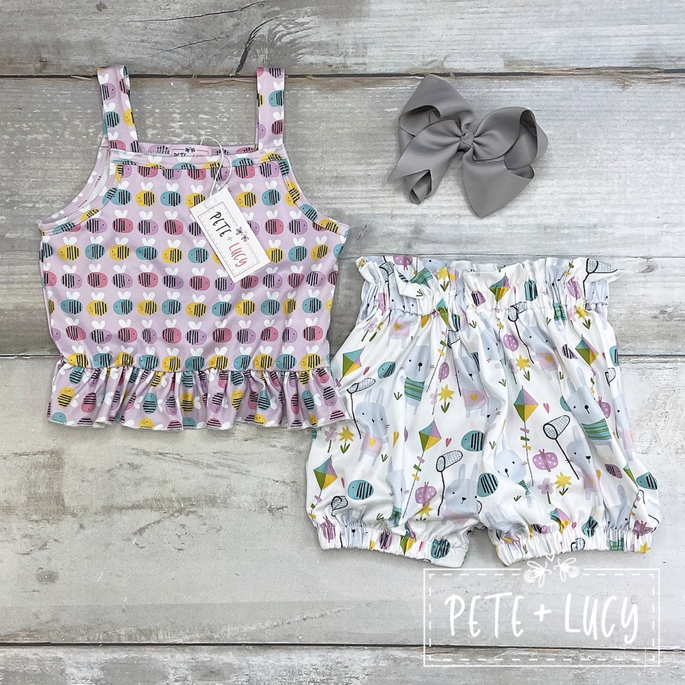 Pete & Lucy 2 piece set in Bee Catcher